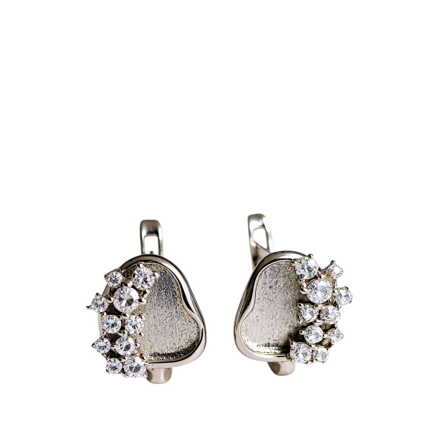 Minđuše od belog  zlata sa cirkonima