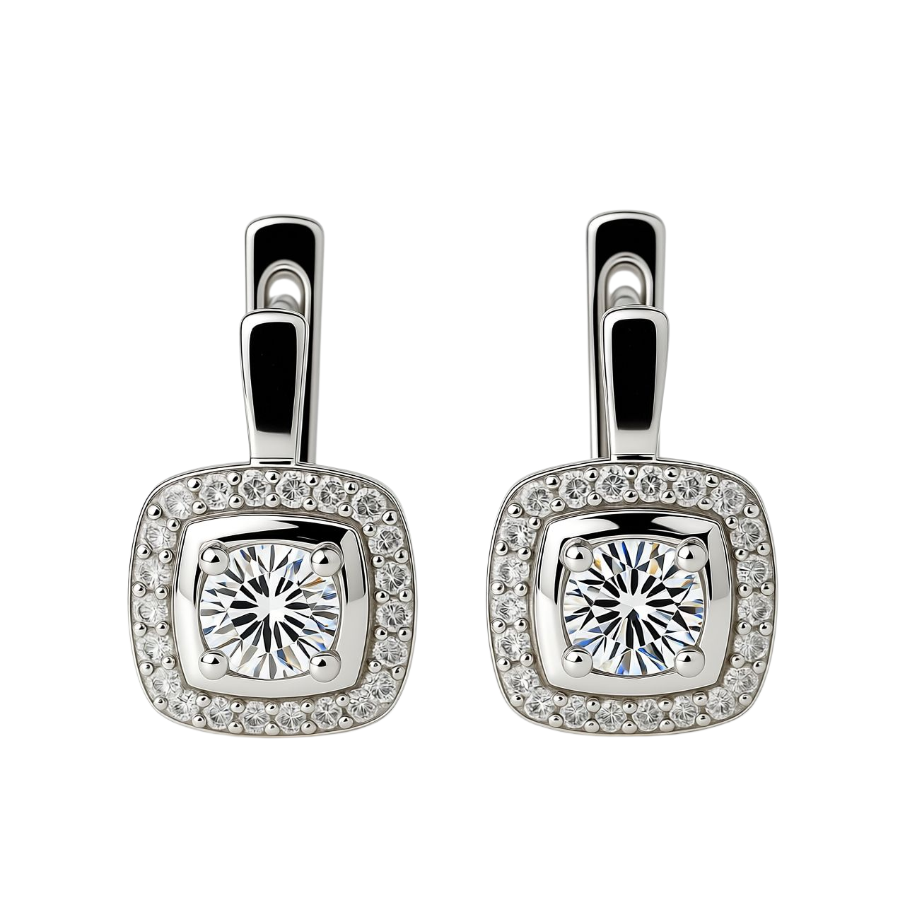 Minđuše sa ametistom i brilijantima