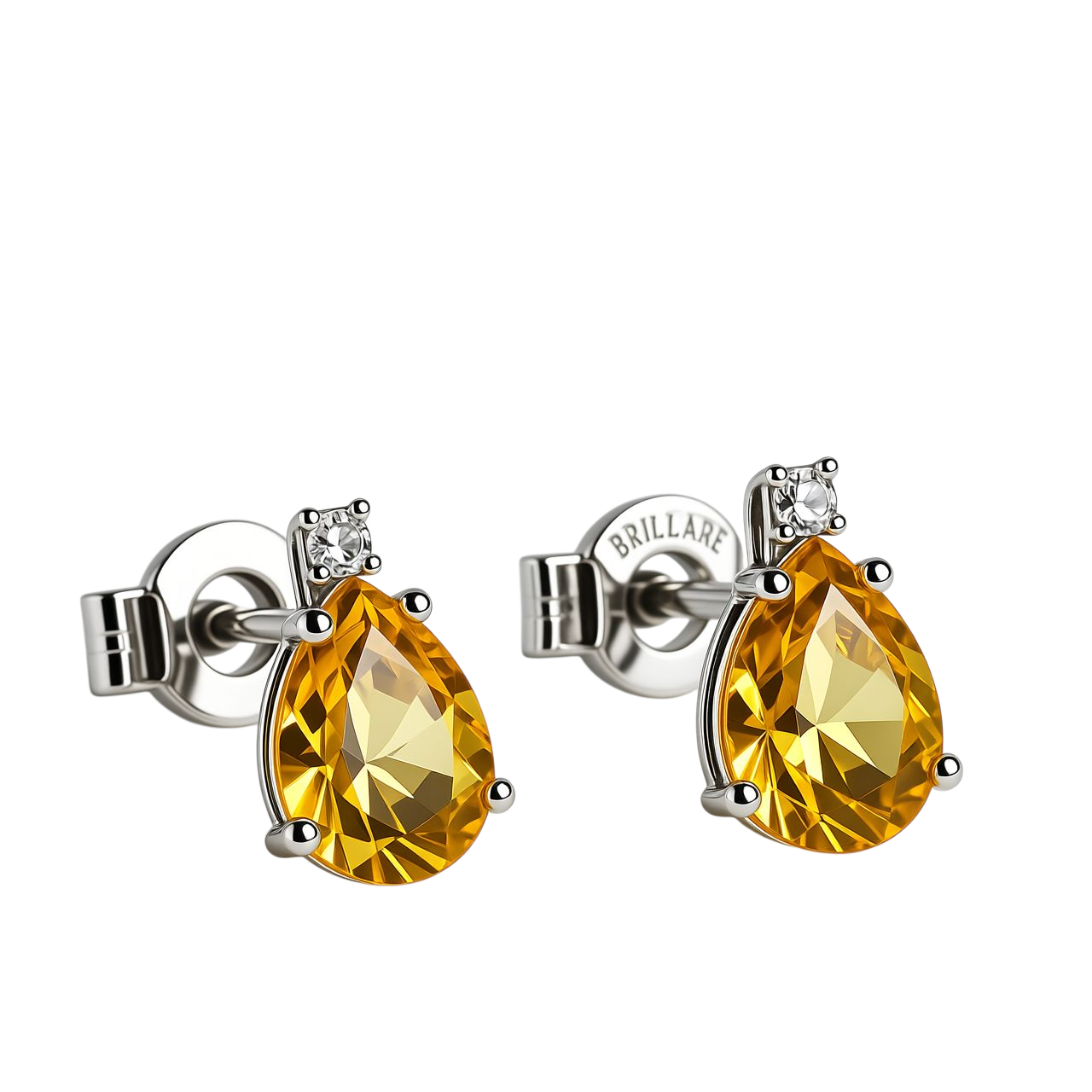 Minđuše sa citrinom i brilijantima