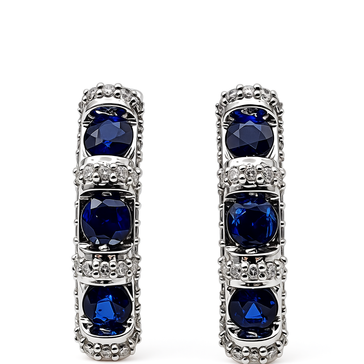 Minđuše sa safirom i brilijantima