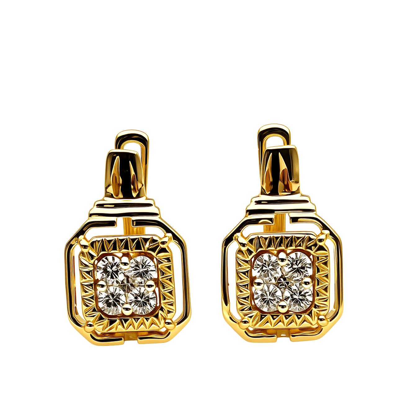 Minđuše sa safirom i brilijantima