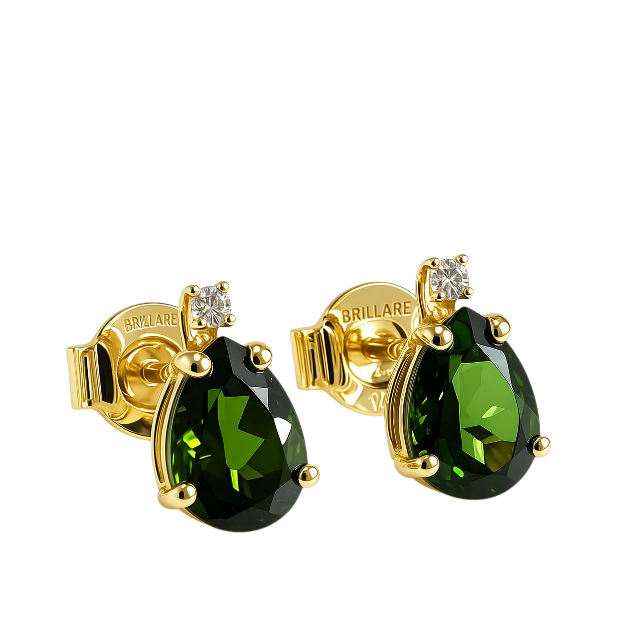 Minđuše sa turmalinom i brilijantima