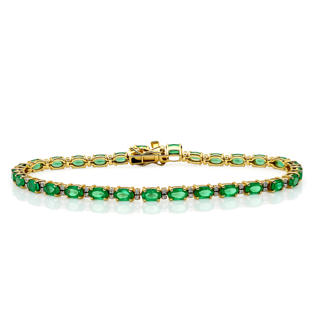 Narukvica sa smaragdom i brilijantima