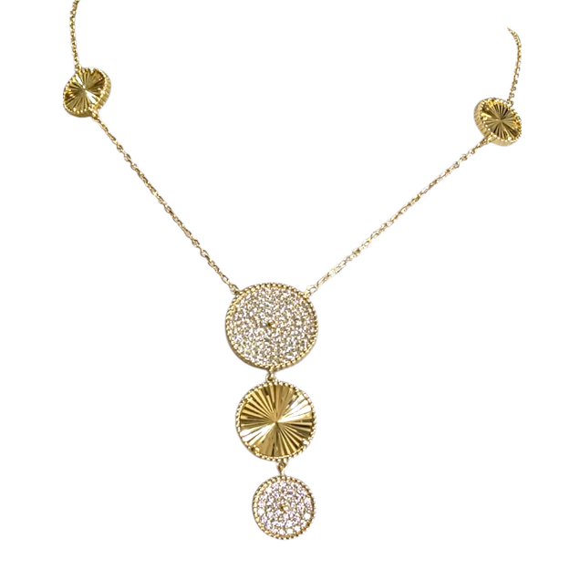 Ogrlica od srebra boho gold