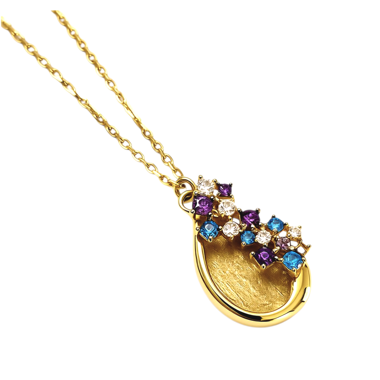 Ogrlica od zlata sa šarenim cirkonima