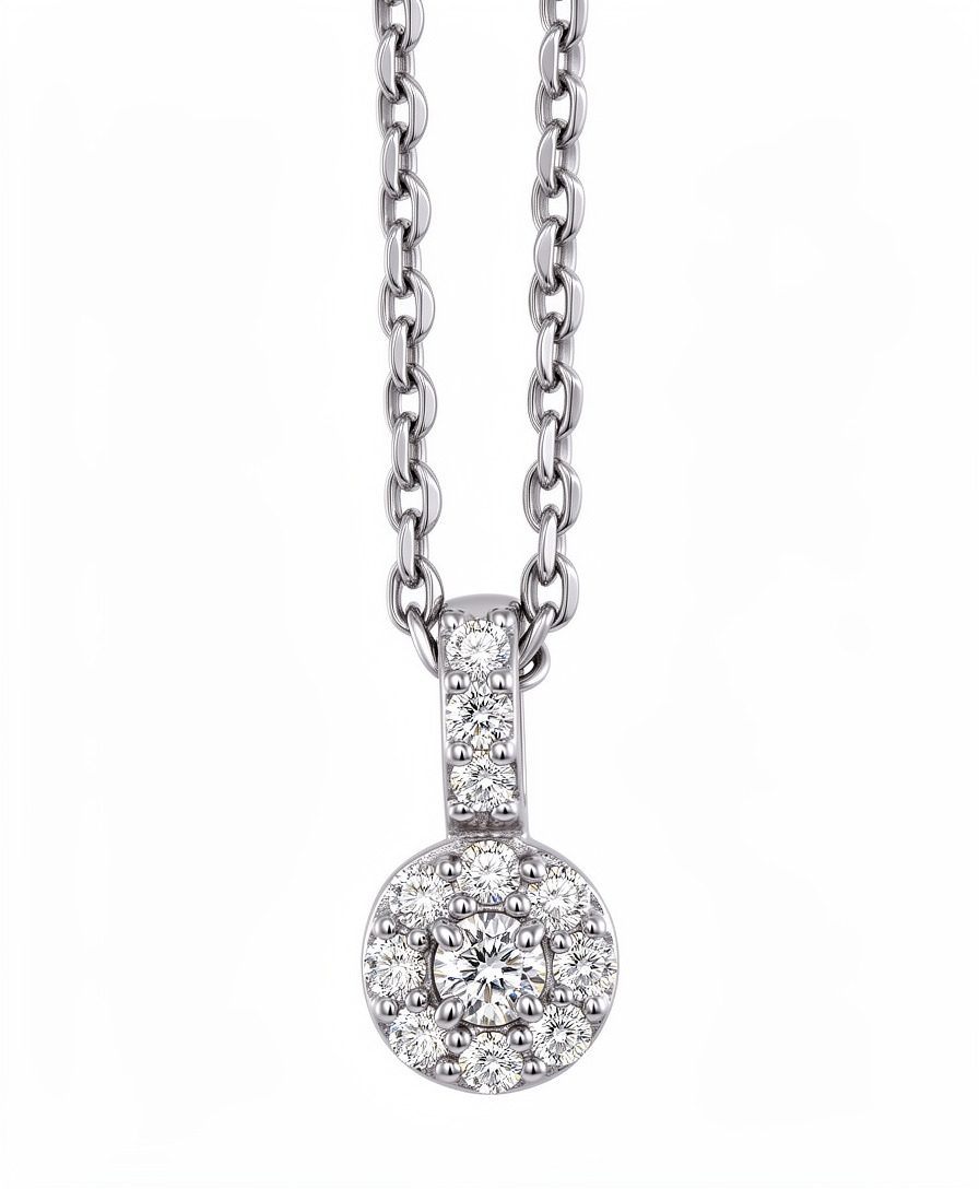 Ogrlica sa brilijantima 0,12 ct