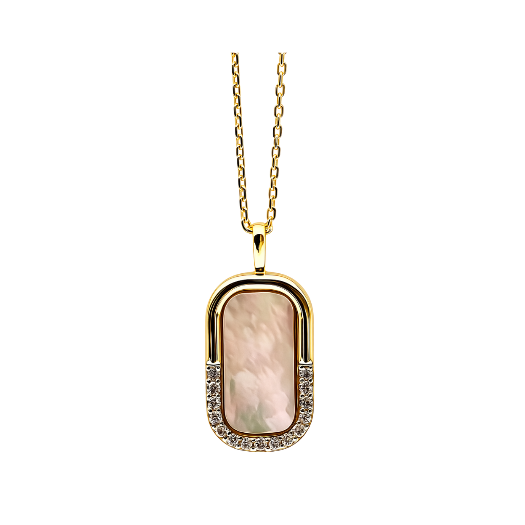 Ogrlica sa sedefom i brilijantima