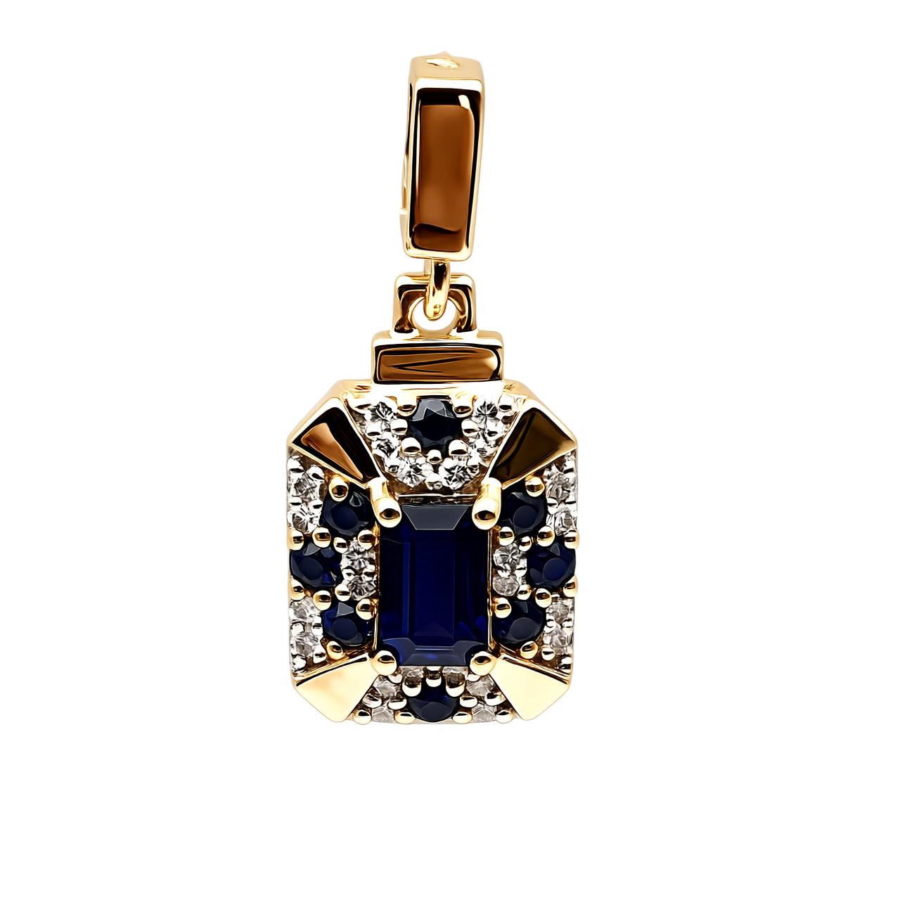 Privezak sa  safirom brilijantima