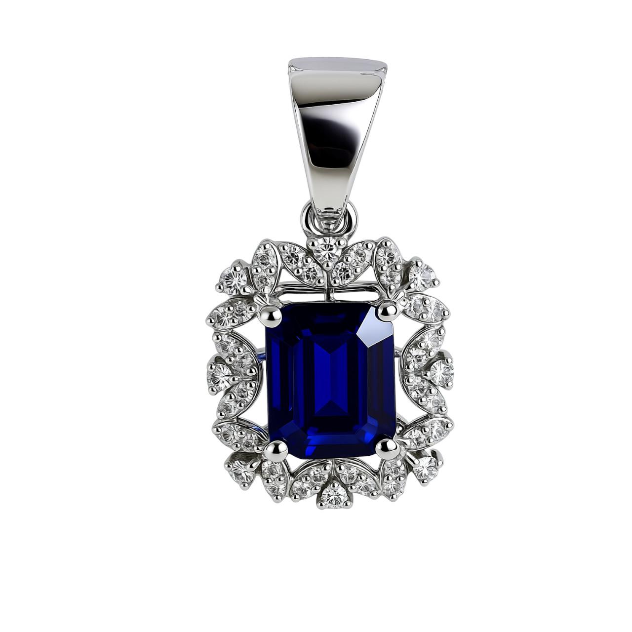 Privezak sa safirom i brilijantima
