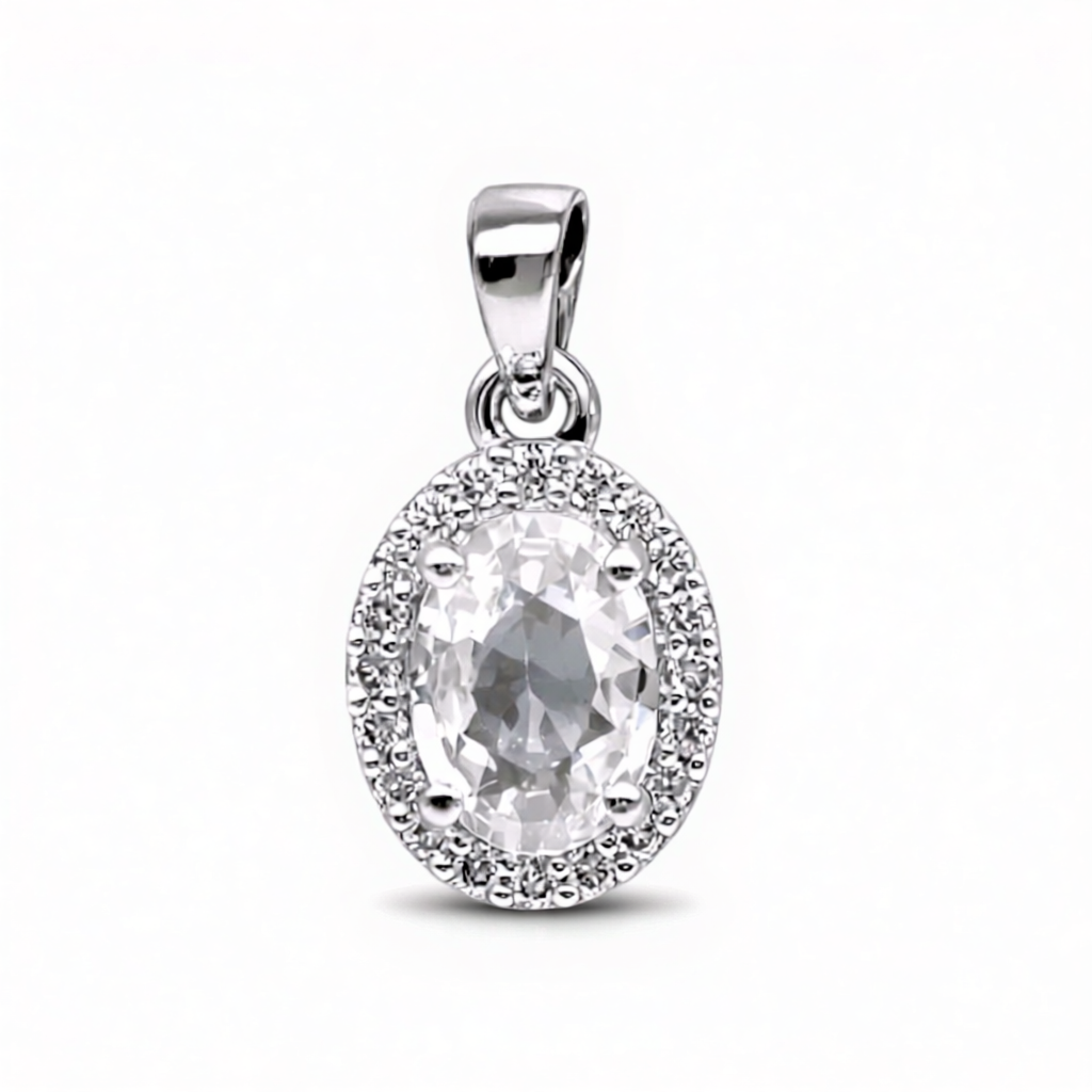 Privezak Safir 0.90ct dia 0.12