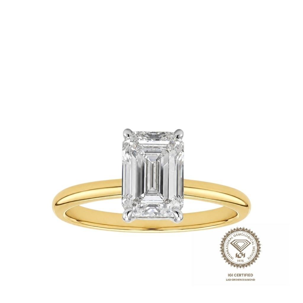 Prsten lab emerald 1.52ct