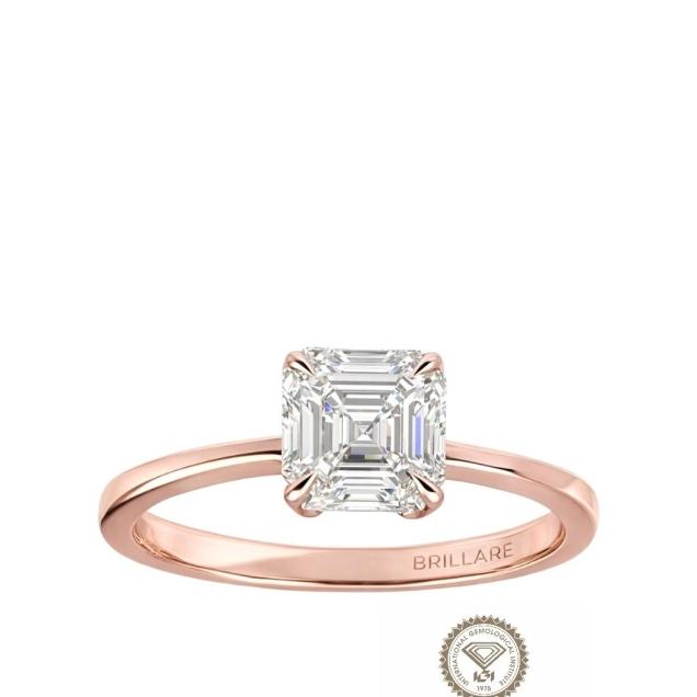 Prsten lab emerald square 1,09ct