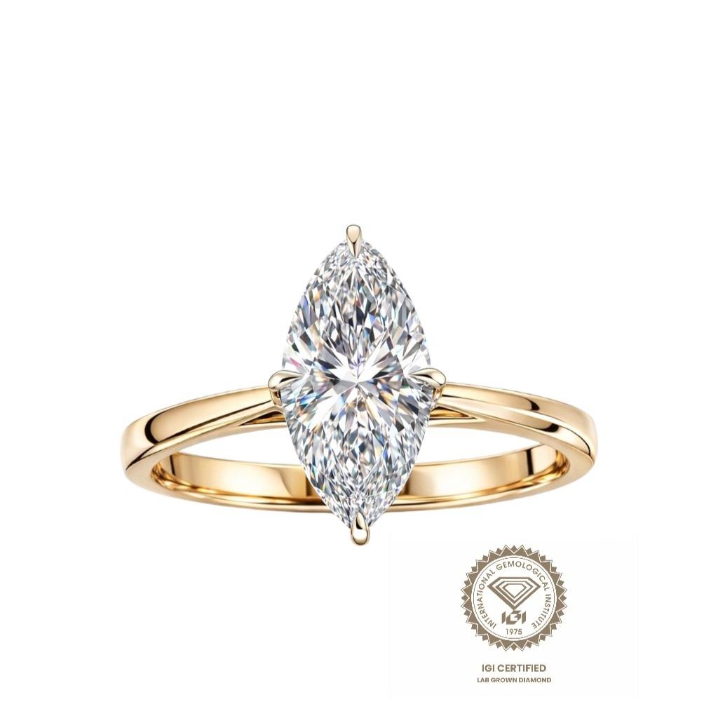 Prsten lab Marquise 1,50ct