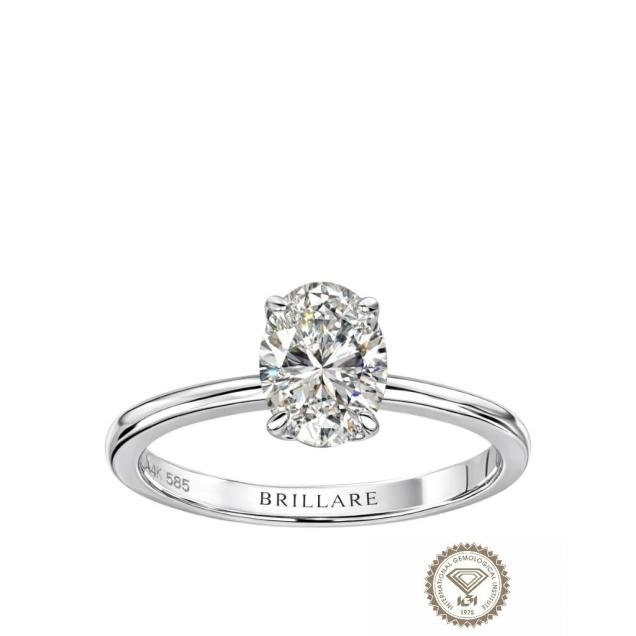 Prsten lab oval 1,09ct