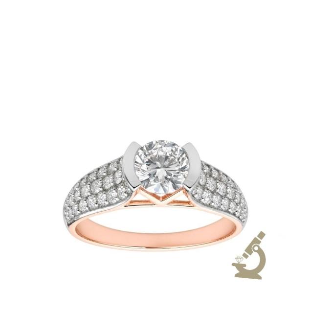 Prsten lab round 0.77 ct i 0.49ct