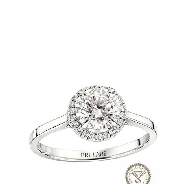 Prsten lab round 1,09ct 0,11ct