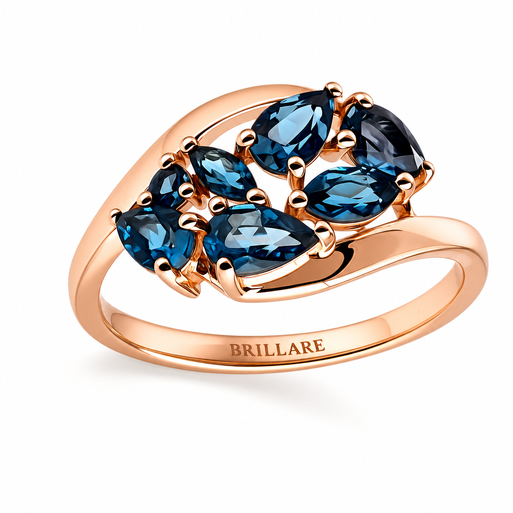 Prsten London blue topaz 1,10 ct
