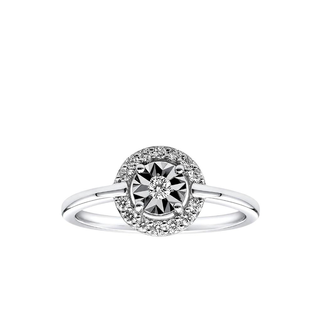 Prsten sa brilijantima 0.17ct