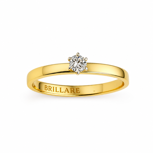 Prsten sa brilijantom 0.10ct