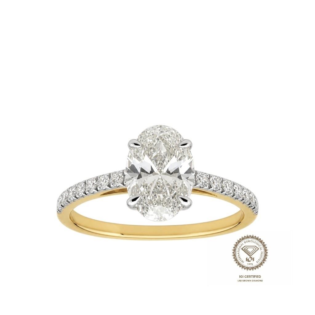Prsten lab oval 1.57ct round 0.20ct