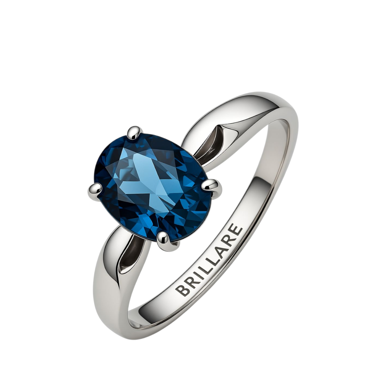 Prsten sa london blue topazom