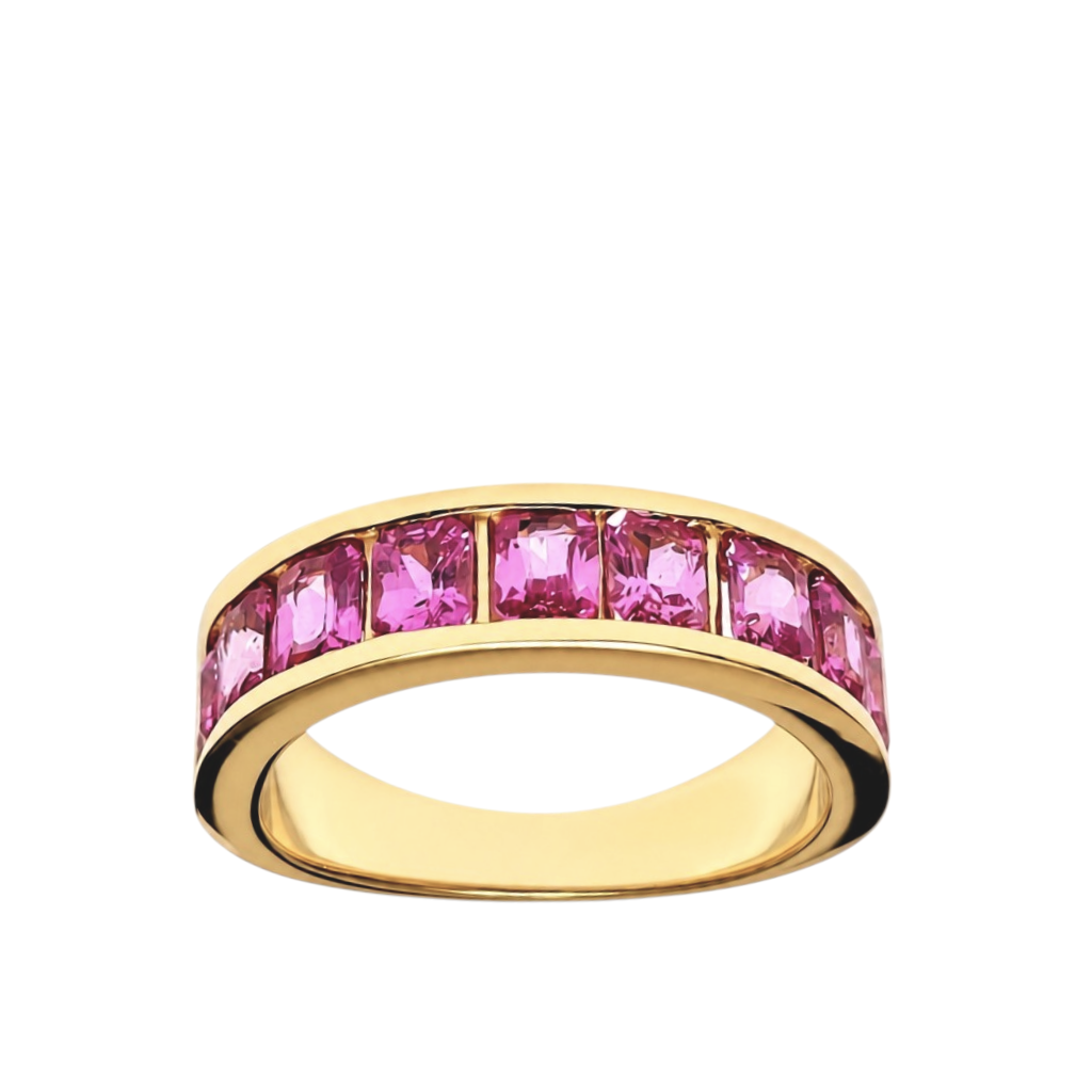 Prsten sa pink safirom