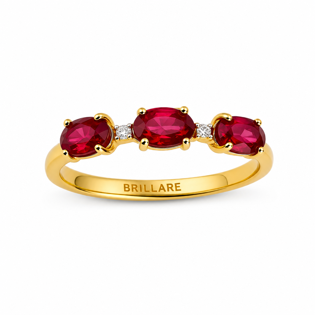 Prsten sa rubinom 1,95 ct i brilijantima 0,02 ct