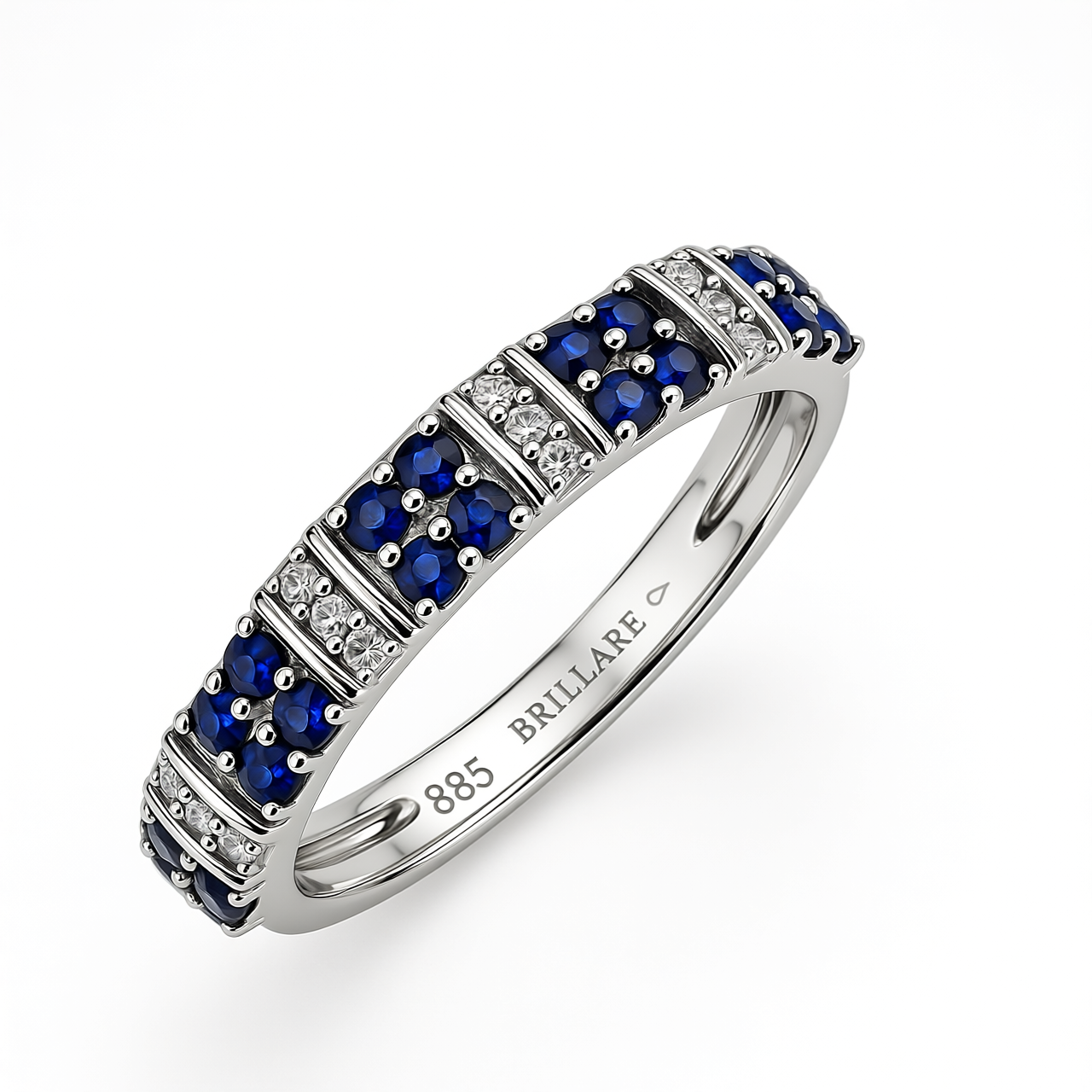 Prsten sa safirom i brilijantima