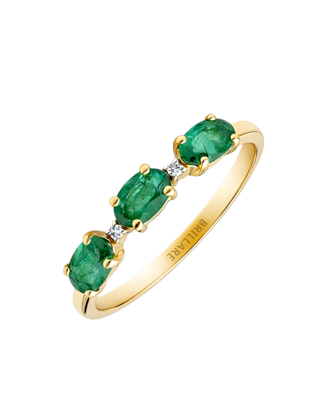 Prsten sa smaragdom i brilijantima