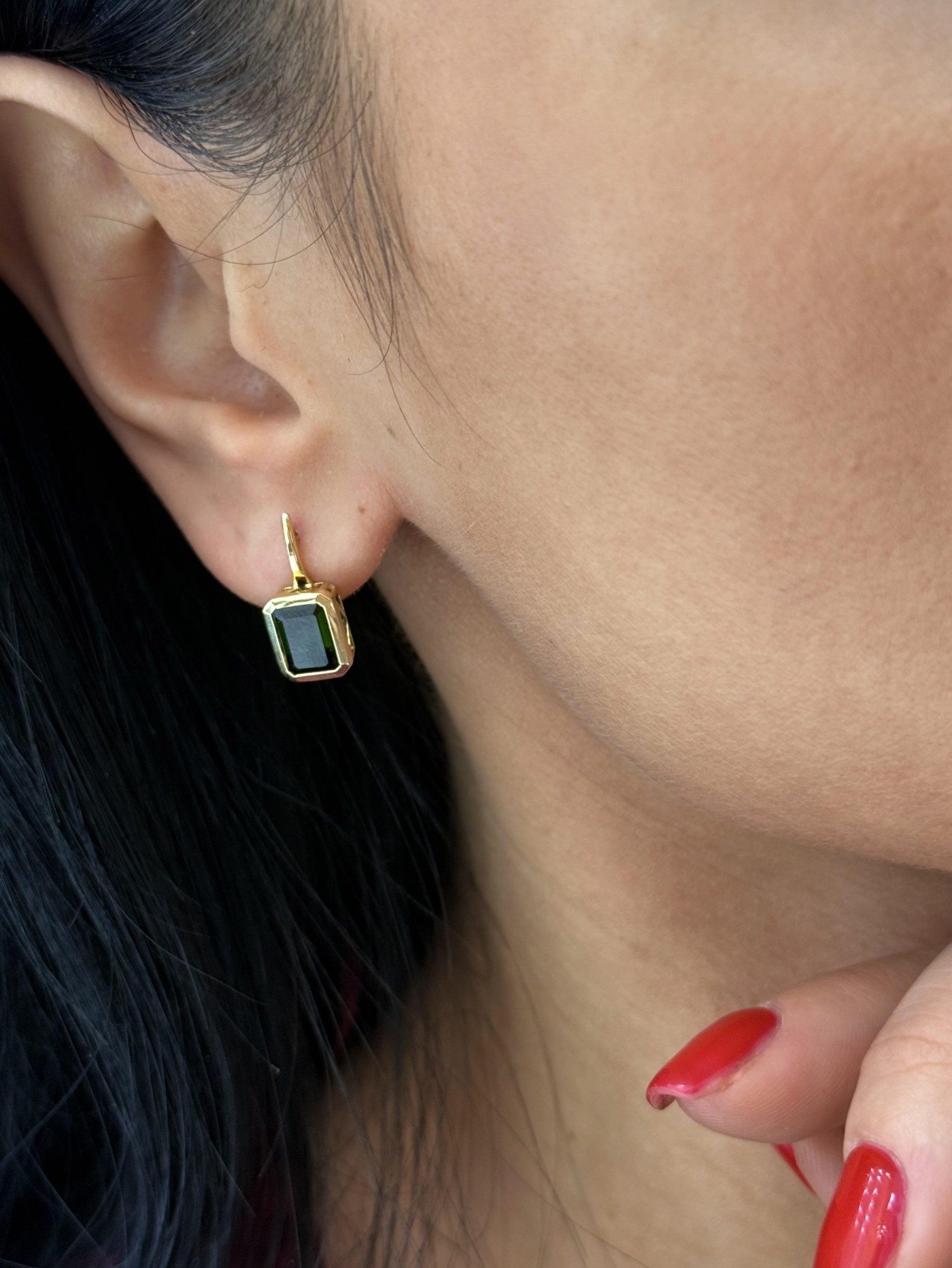 Minđuše sa turmalinom