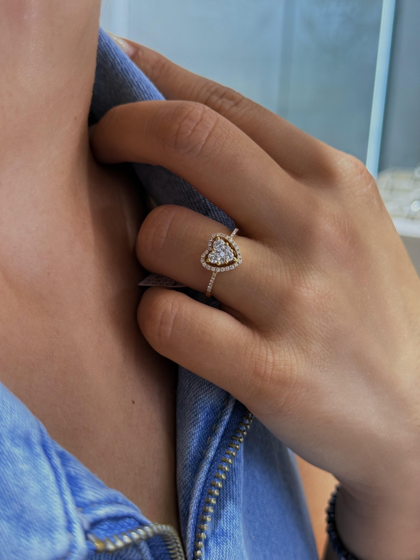 Prsten rose diamond heart 