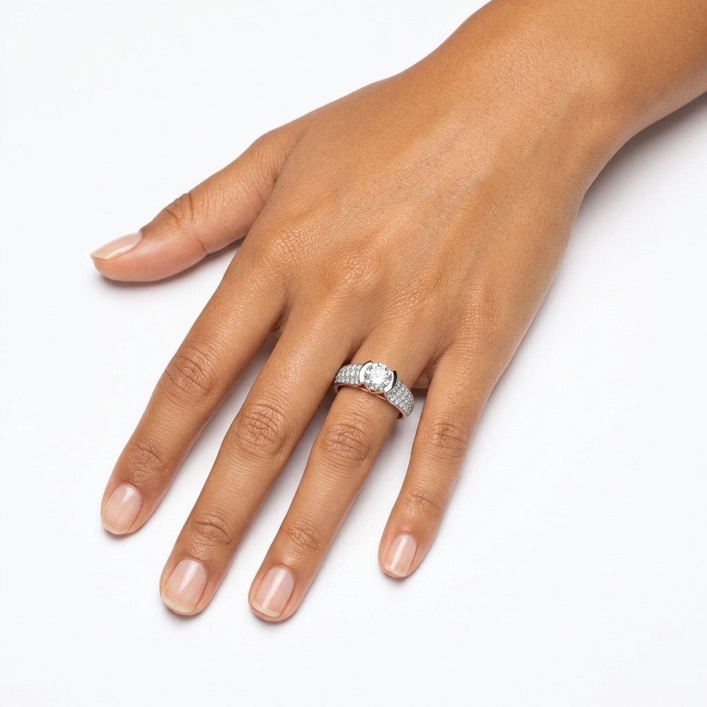 Prsten lab round 0.77 ct i 0.49ct