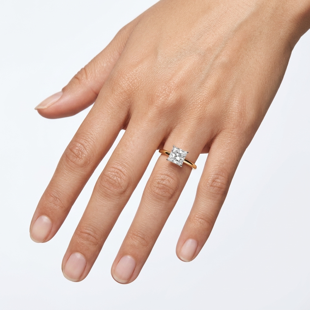 Prsten lab princess 1,01ct
