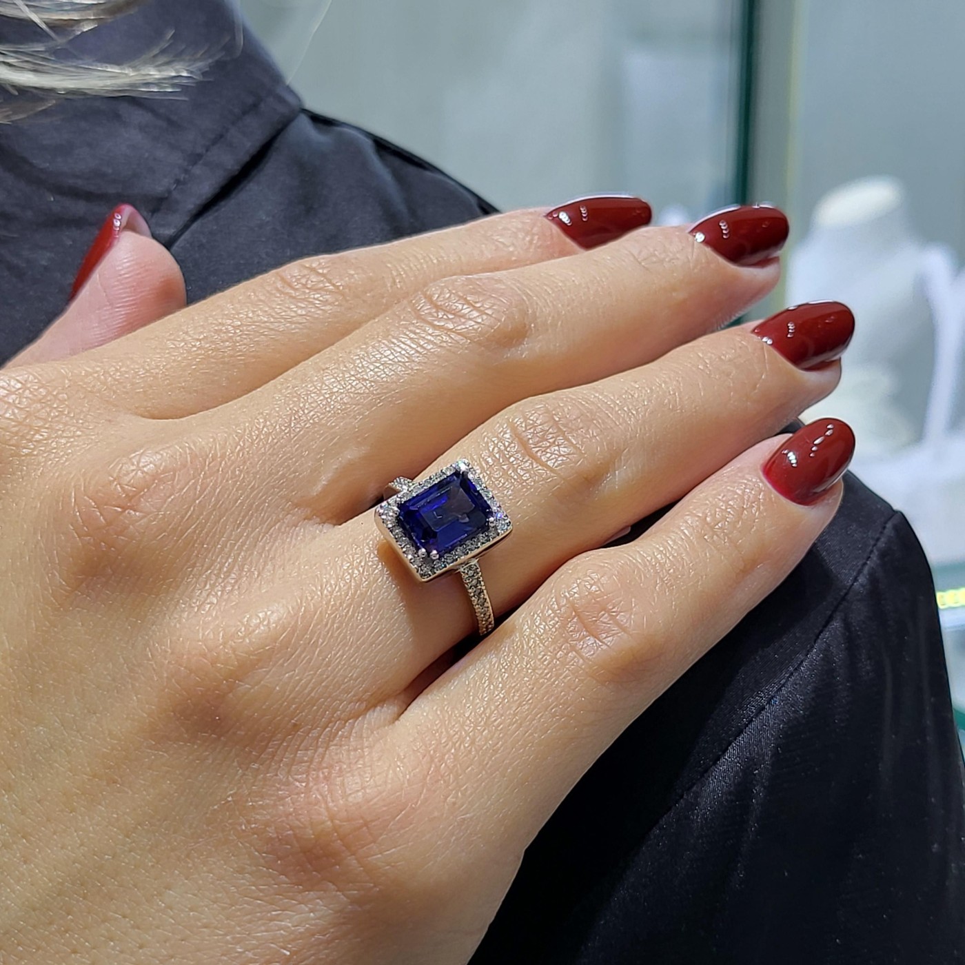 Prsten safir i brilijanti