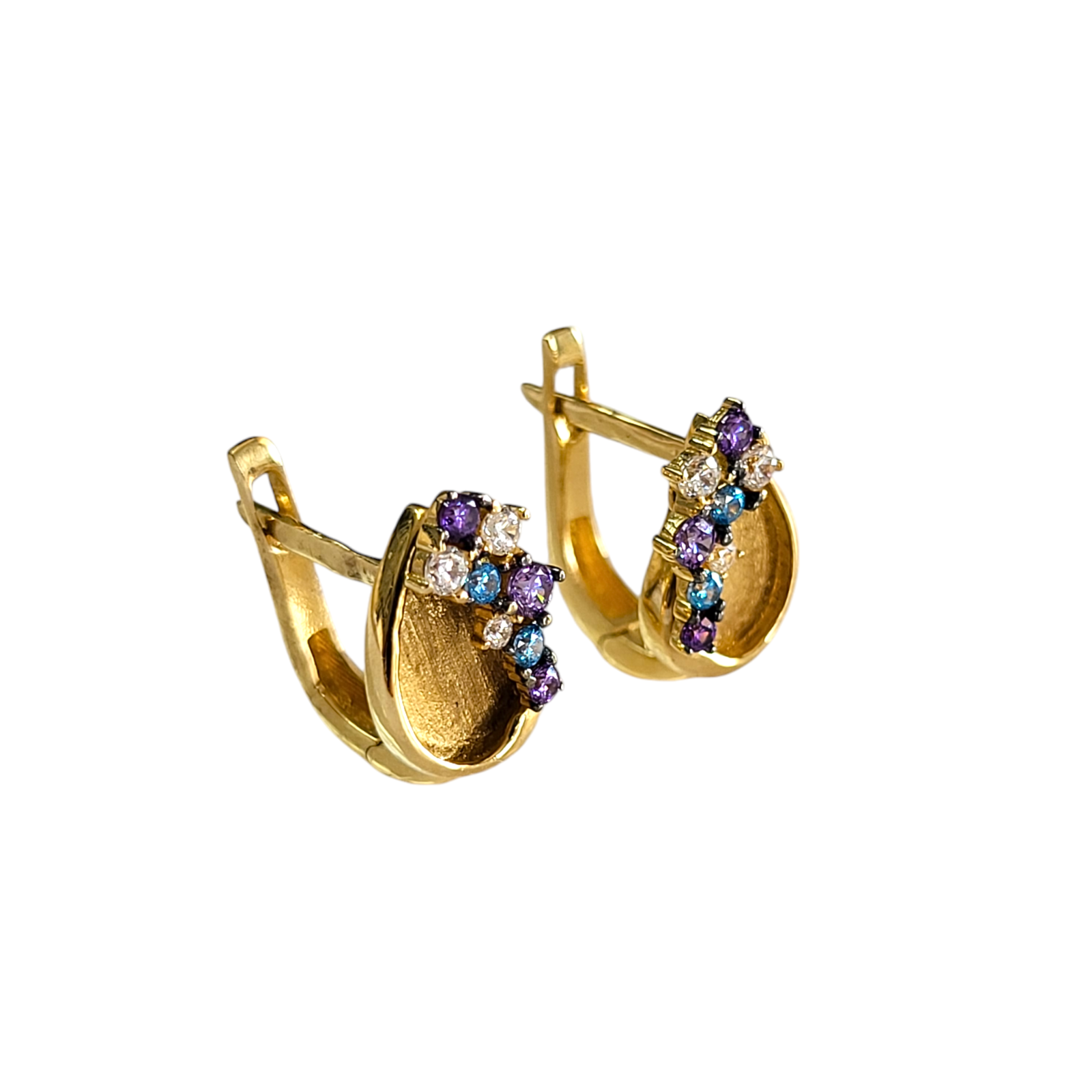 Minđuše od zlata sa šarenim cirkonima