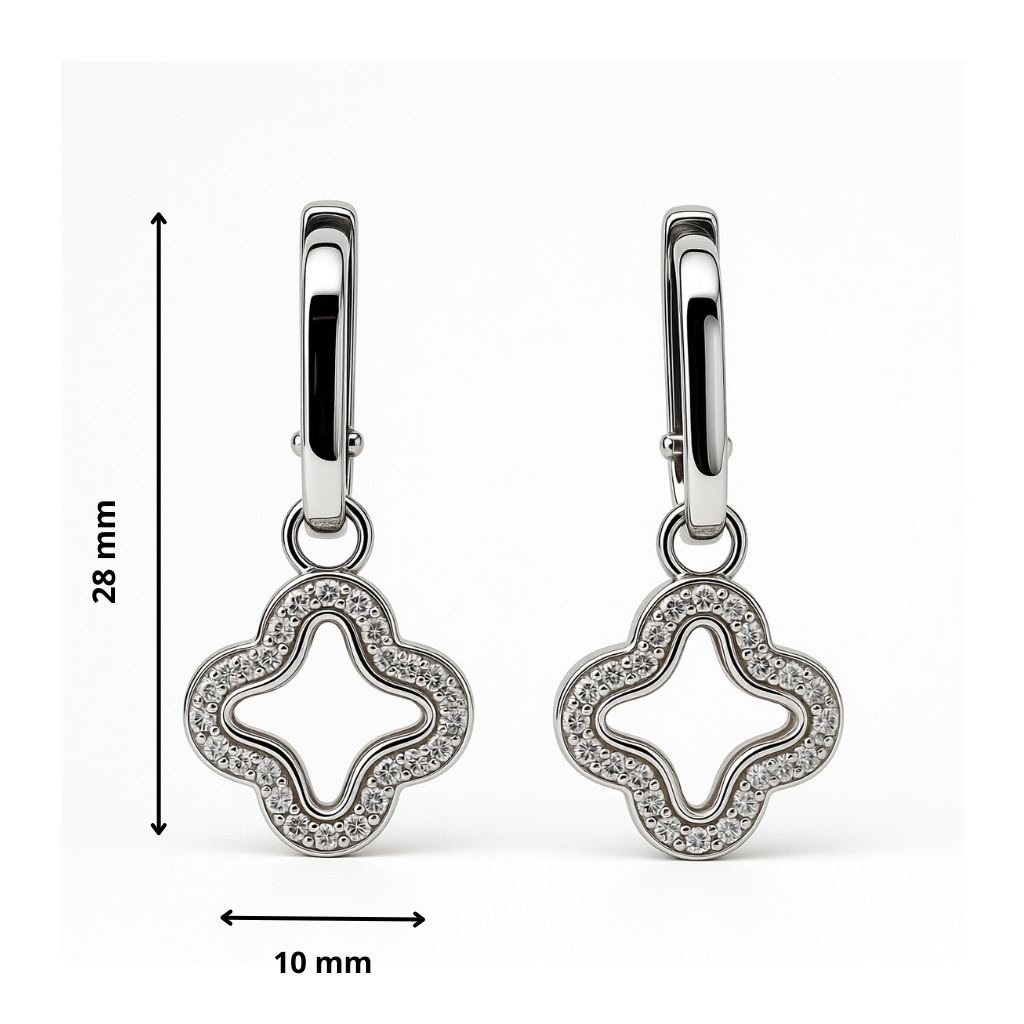 Minđuše sa brilijantima diamond clover