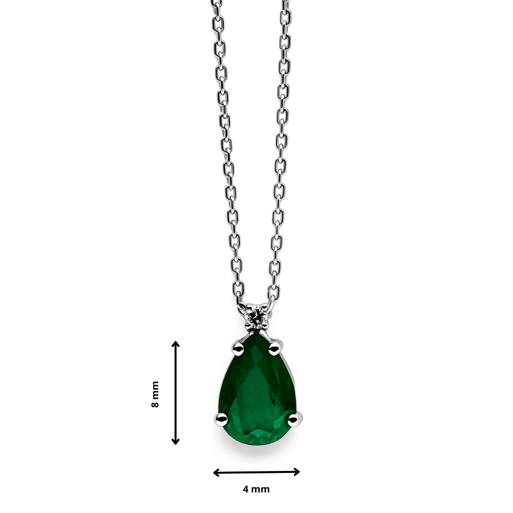 Ogrlica sa smaragdima i brilijantom