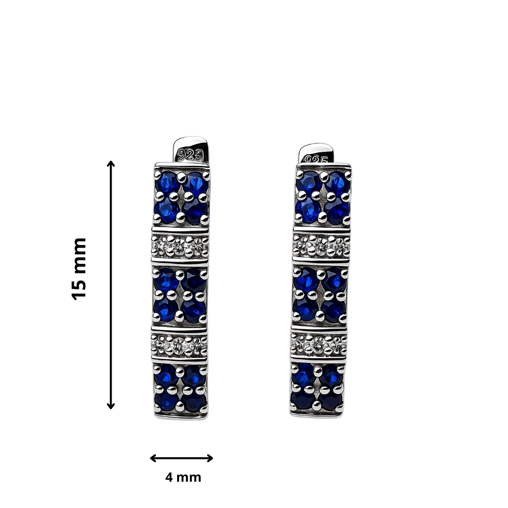 Minđuše sa safirom i brilijantima