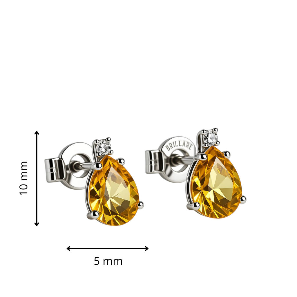 Minđuše sa citrinom i brilijantima