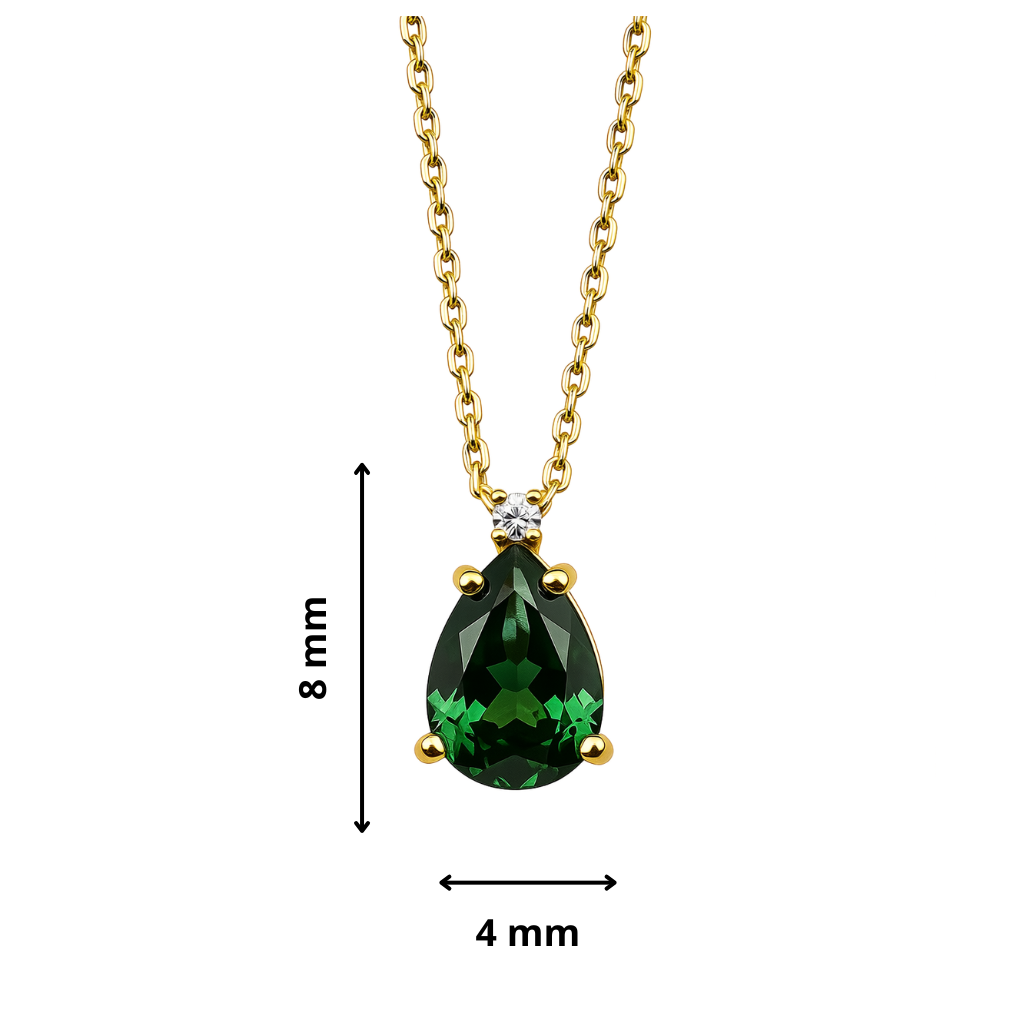 Ogrlica sa turmalinom i brilijantom