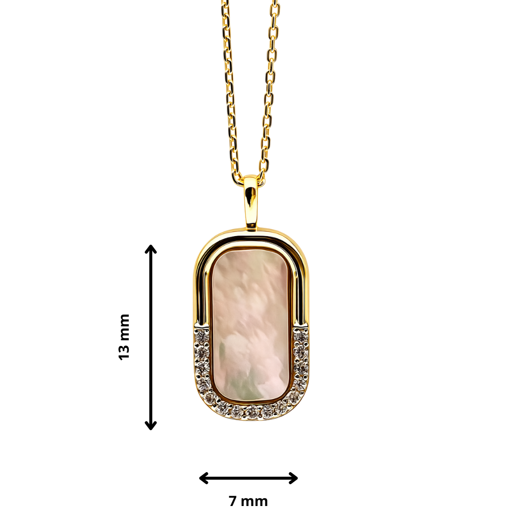 Ogrlica sa sedefom i brilijantima