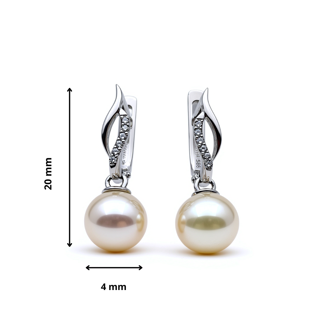 Minđuše sa biserom i brilijantima