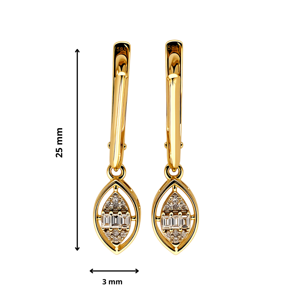 Minđuše sa safirom i brilijantima