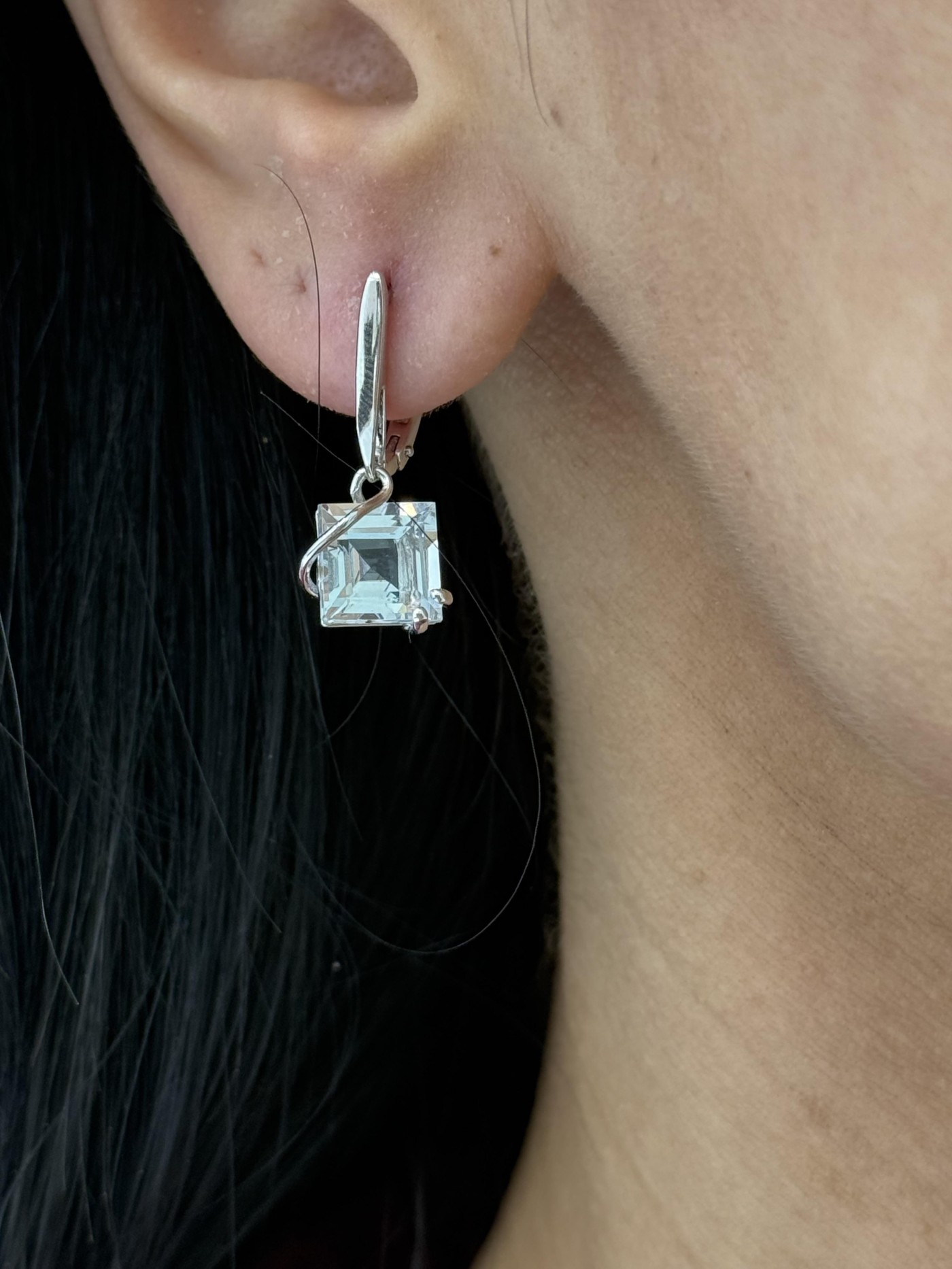 Minđuše sa akvamarinom