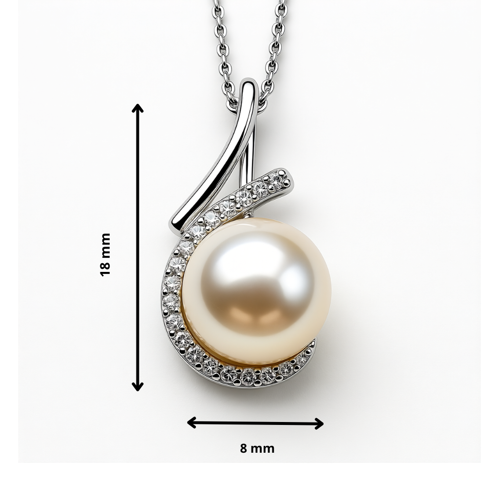 Ogrlica sa biserom i brilijantima