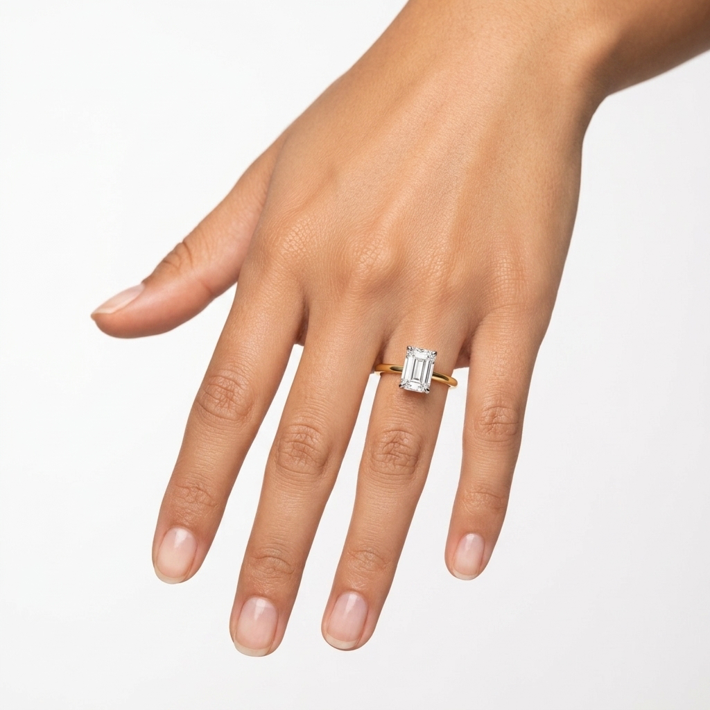 Prsten lab emerald 1.52ct
